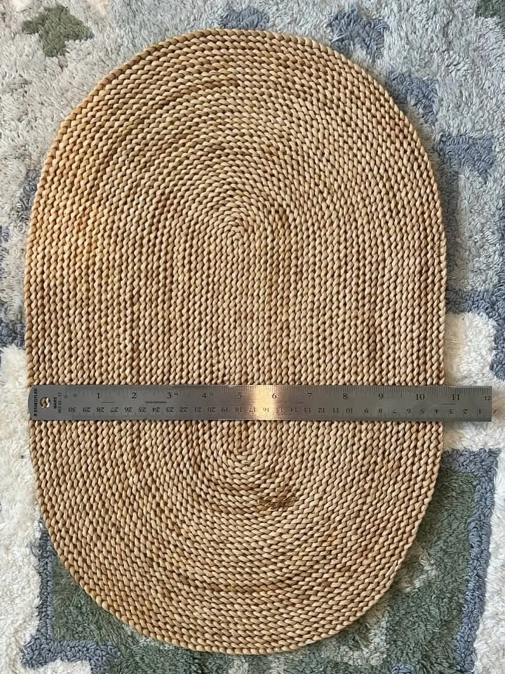 Set of 11 Williams Sonoma Light Woven Oval Placemat in Natural
